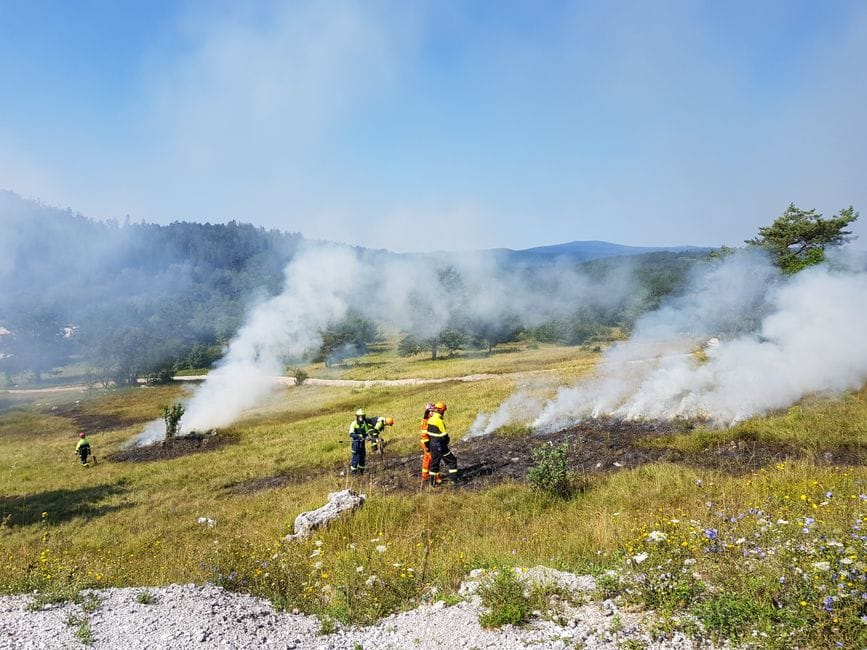 La Vall d'Uixó combat un incendie forestier, environ 60 personnes évacuées